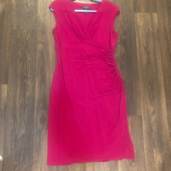 Lauren Ralph Lauren Women’s Pink Fitted Dress Size 12 - Picture 10 of 11